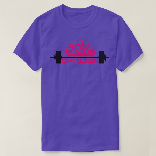 frau gym queen prinzessin krone knigin muskeln sta T-Shirt (Design Front)