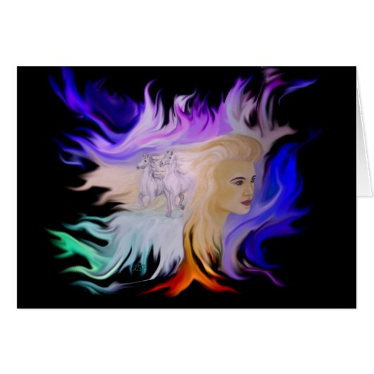 Frau mit Pferd (Front Horizontal)