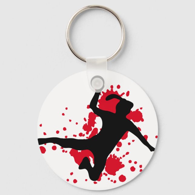 Frauenhandball handball sign keychain (Front)