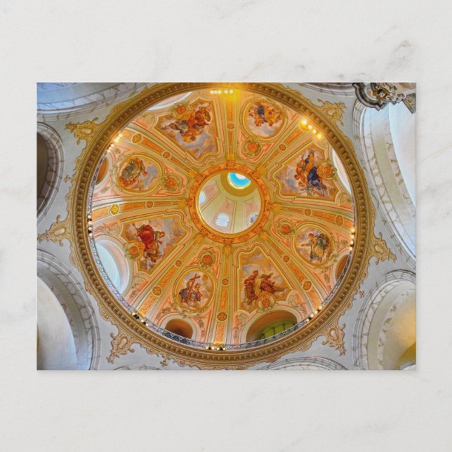 Frauenkirche Dome Ceiling, Dresden, Germany Postcard (Front)