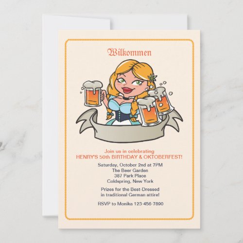 Frulein Oktoberfest Invitation