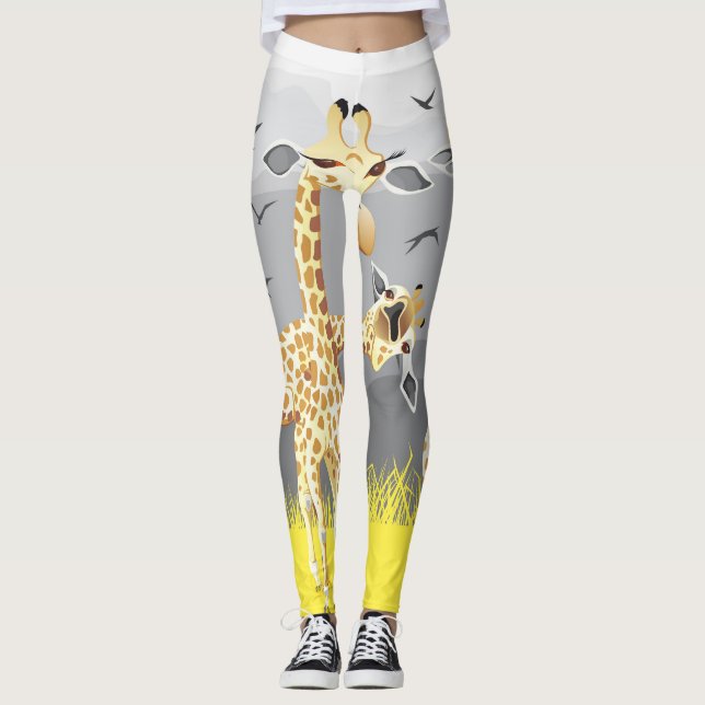 fray your legs with these giraffes leggings (Front)