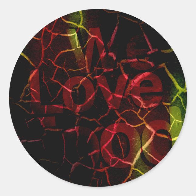 Frayed Edges, Strong Heart: Unbreakable Love  Classic Round Sticker (Front)