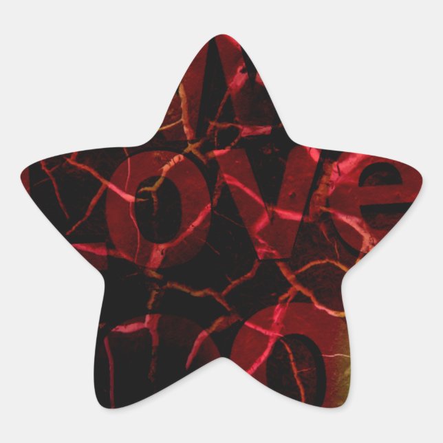 Frayed Edges, Strong Heart: Unbreakable Love  Star Sticker (Front)