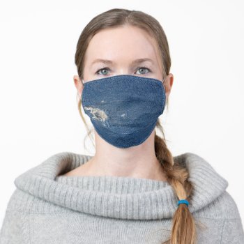 Frayed Hole In Blue Jean Fabric Adult Cloth Face Mask by dryfhout at Zazzle