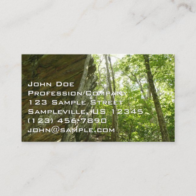 Frazier Rock Wall in Shenandoah National Park Business Card (Front)