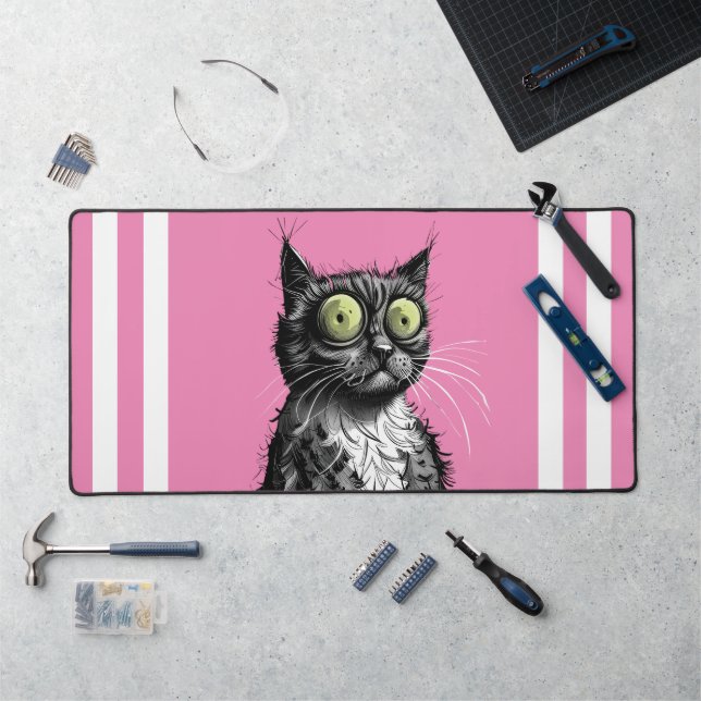 Frazzled Cat Desk Mat (Workstation)