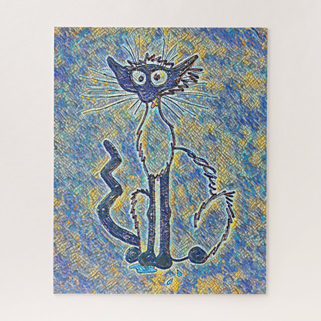 Frazzled Cat Jigsaw Puzzle (Vertical)