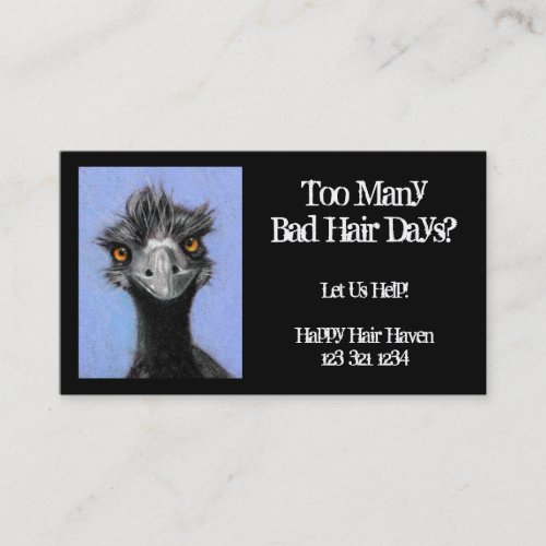 Frazzled Emu: Hair Business: Bad Hair Days Business Cards