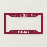 FRC Team 5546 License Plate Cover - Burgundy