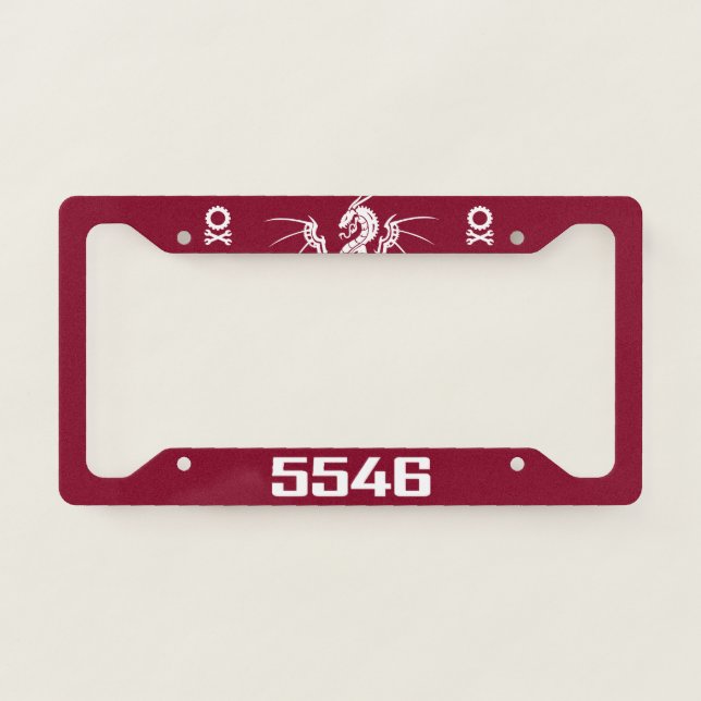 FRC Team 5546 License Plate Cover - Burgundy (Front)