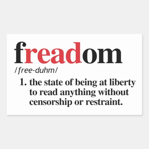 Freadom Definition Rectangular Sticker