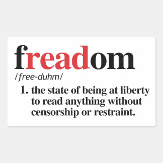 Freadom Definition Rectangular Sticker