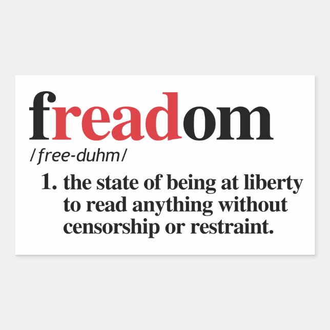 Freadom Definition Rectangular Sticker (Front)