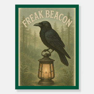 Freak Beacon Raven Foam Board Art
