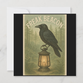 Freak Beacon Raven Invitation Card