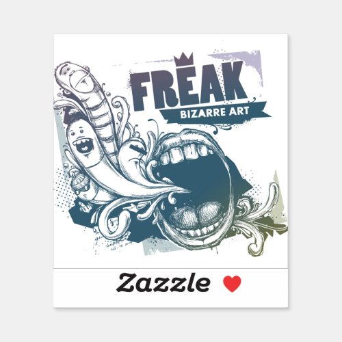 Freak Bizarre Art Sticker