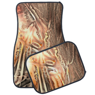 Freak coral texture and very rough digital cutout car floor mat