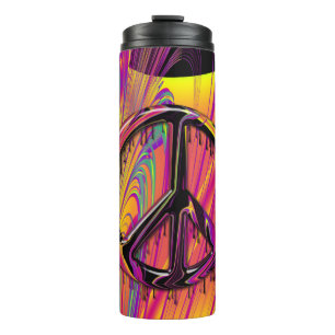 Freak Flag Psychedelic Hippy Couture Thermal Tumbler