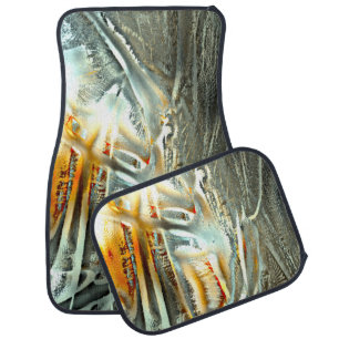 Freak gray texture burning parts to digital cutout car floor mat