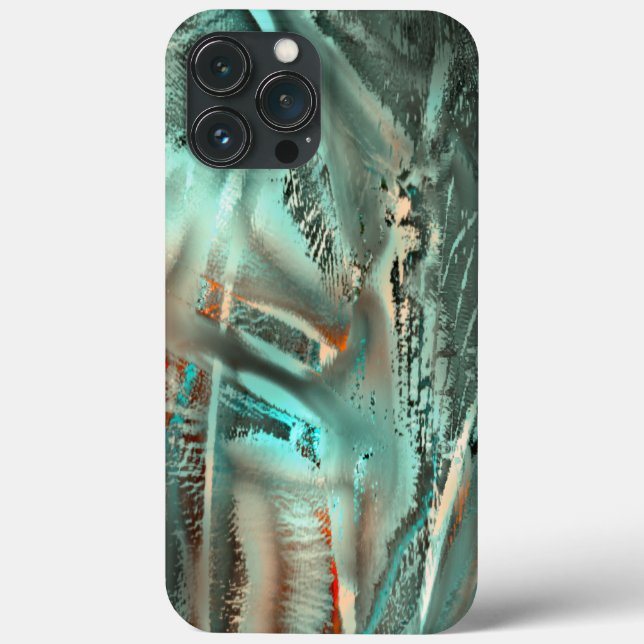 Freak grayish cyan  texture & rough digital cutout Case-Mate iPhone case (Back)
