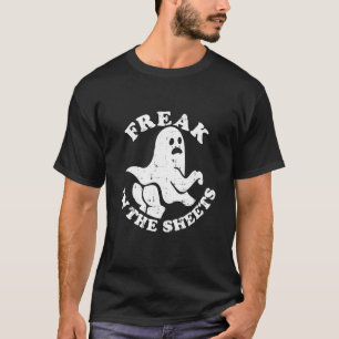 Freak In The Sheets Funny Halloween Costume Retro T-Shirt