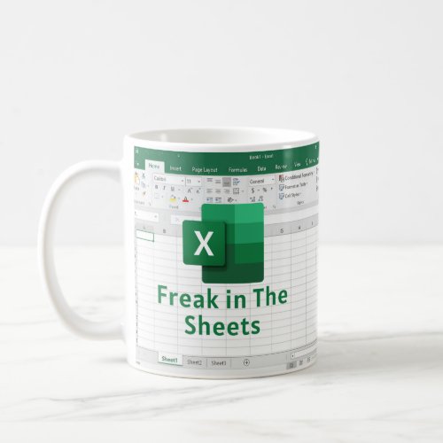 Freak in the sheets spreadsheet Excel  Coffee Mug