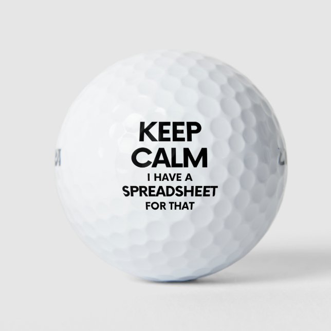 Freak in the Sheets - Spreadsheets Microsoft Excel Golf Balls (Front)