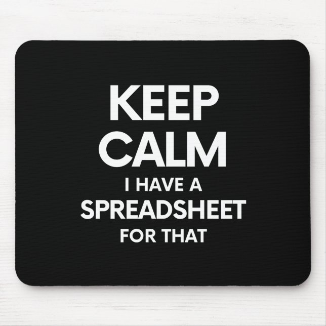 Freak in the Sheets - Spreadsheets Microsoft Excel Mouse Pad (Front)
