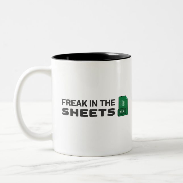 Freak in the sheets Two-Tone coffee mug (Left)