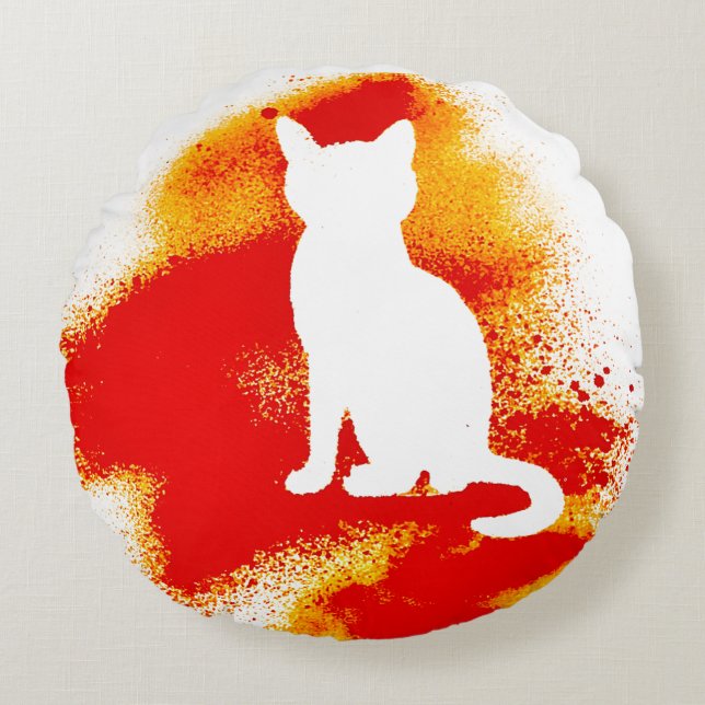 Freak Meow-t Fur Sure Round Pillow (Front)