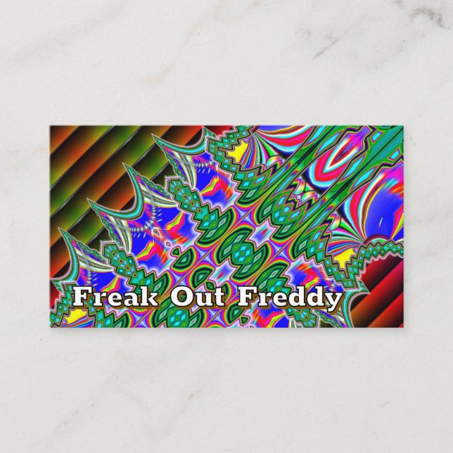 Freak Out Freddy ( you may change the words ) Business Card (Front)