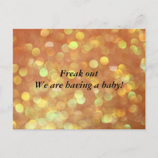 Freak out We are having a baby! Announcement Postcard