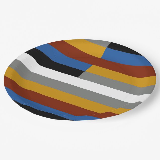 Freak Pride Flag Paper Plates (Angled)