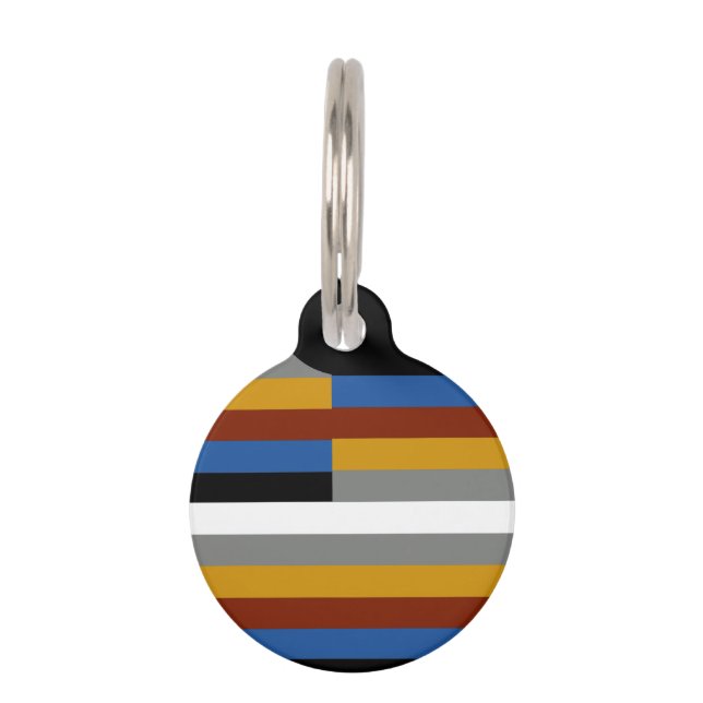 Freak Pride Flag Pet ID Tag (Front)