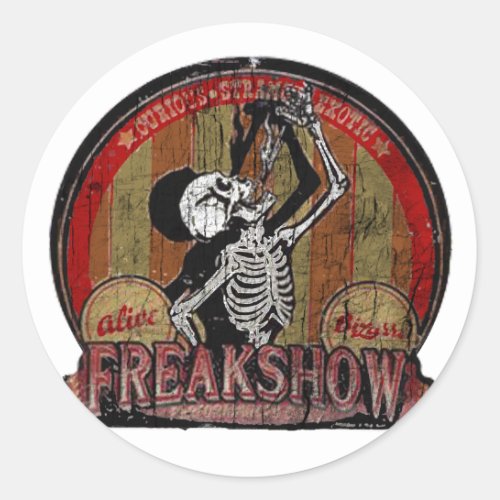 Freak Show Classic Round Sticker