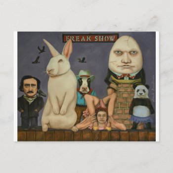 Freak Show Postcard by paintingmaniac at Zazzle