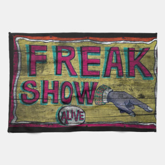 Freak Show Vintage Banner Kitchen Towel