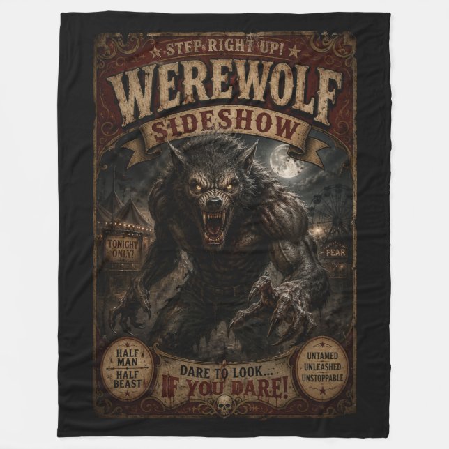 Freak Sideshow Paranormal Fleece Blanket (Front)