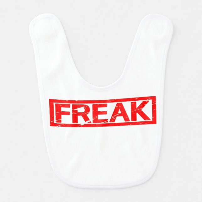Freak Stamp Baby Bib (Front)