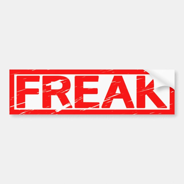Freak Stamp Bumper Sticker (Front)