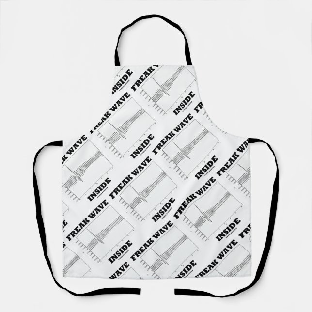 Freak Wave Inside Oceanography Humor Graph Apron (Front)