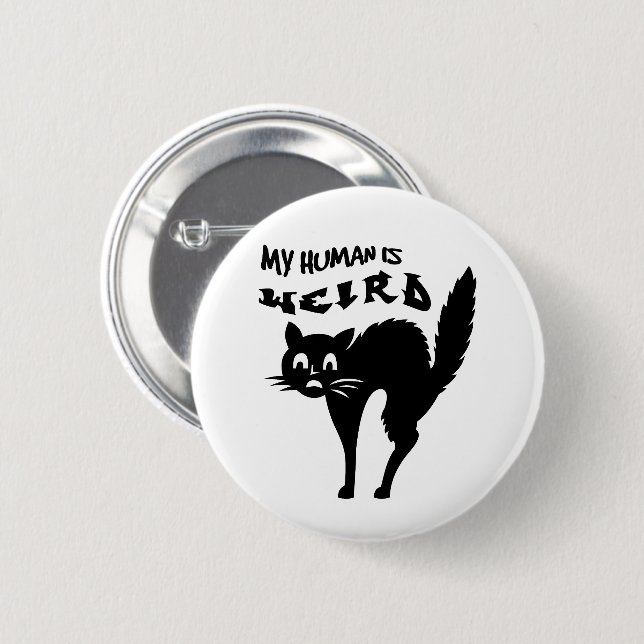 Freaked-out cat button (Front & Back)