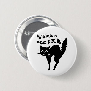 Freaked-out cat button