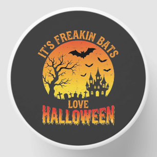 Freakin Bats Love Halloween Haunted Castle Design_ Mini Candle Favors
