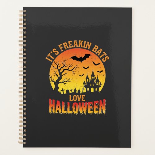 Freakin Bats Love Halloween Haunted Castle Design_ Planner