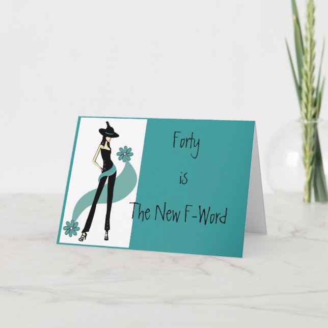 Freakin' Fabulous 40th Birthday Card for Women (Front)