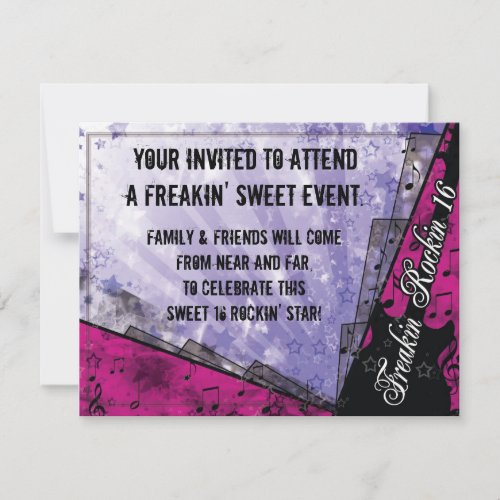 Freakin Rockin 16th Birthday Announcement