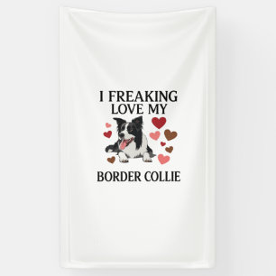 Freaking Love Border Collie Dog Hearts_1 Banner