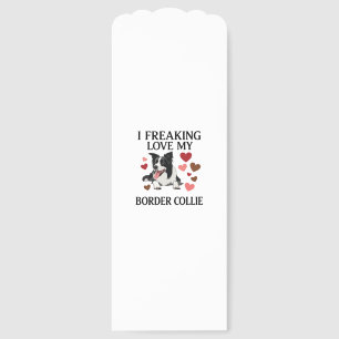 Freaking Love Border Collie Dog Hearts_1 Bookmarks